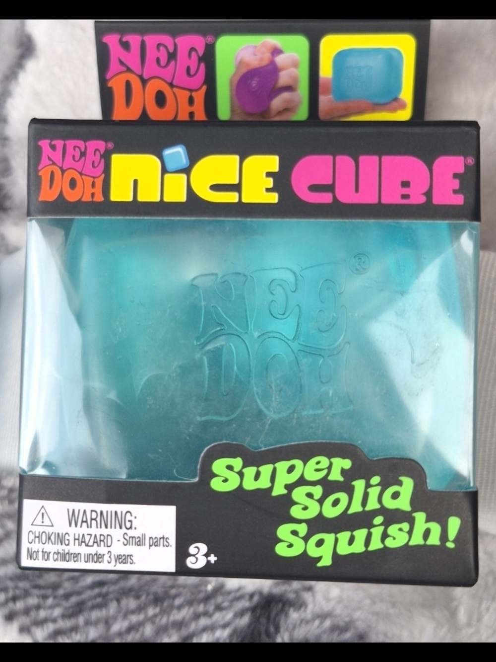 NeeDoh Nice Cube Super Solid Squish - Teal Blue